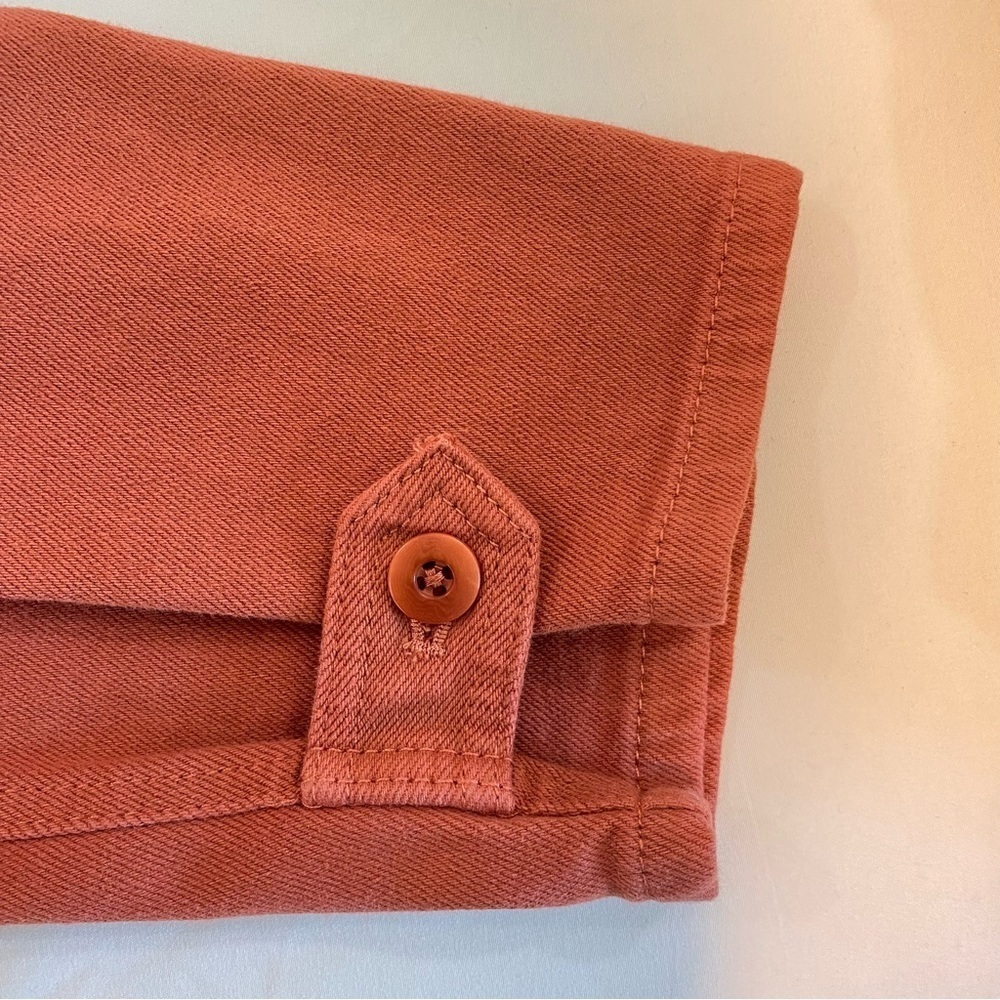 Aritzia Wilfred Free Modern Cargo Pant Rust Red Brown Button Fly High Rise - Picture 12 of 12
